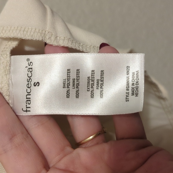 Francesca's Audrey Parks Gianna long sleeve jacquard open back mini dress - Picture 8 of 12